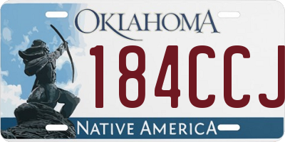 OK license plate 184CCJ