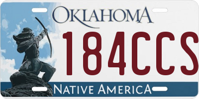OK license plate 184CCS
