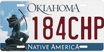 OK license plate 184CHP