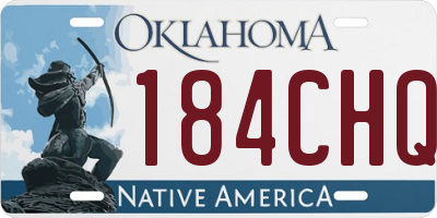 OK license plate 184CHQ