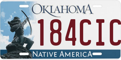 OK license plate 184CIC