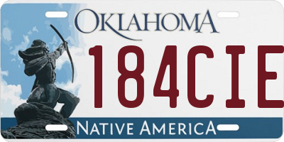 OK license plate 184CIE