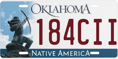 OK license plate 184CII