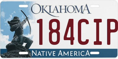OK license plate 184CIP