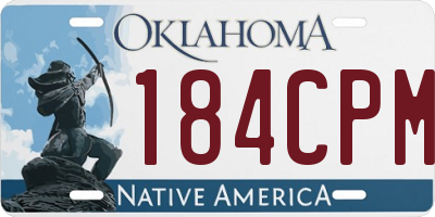 OK license plate 184CPM