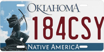 OK license plate 184CSY