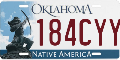 OK license plate 184CYY