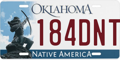 OK license plate 184DNT