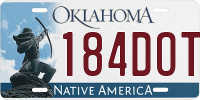 OK license plate 184DOT