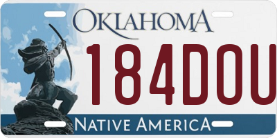 OK license plate 184DOU