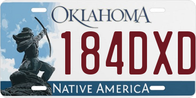 OK license plate 184DXD