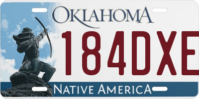 OK license plate 184DXE