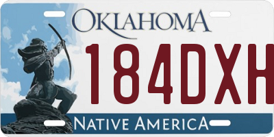 OK license plate 184DXH