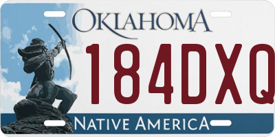 OK license plate 184DXQ