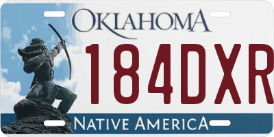 OK license plate 184DXR