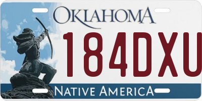 OK license plate 184DXU