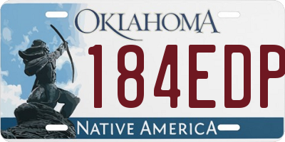 OK license plate 184EDP