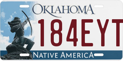 OK license plate 184EYT
