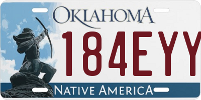 OK license plate 184EYY