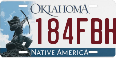 OK license plate 184FBH