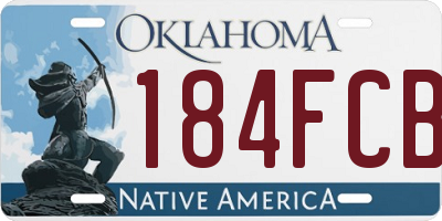OK license plate 184FCB