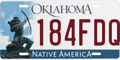 OK license plate 184FDQ