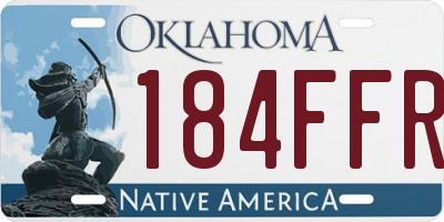OK license plate 184FFR