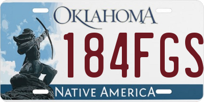 OK license plate 184FGS