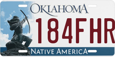 OK license plate 184FHR