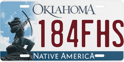 OK license plate 184FHS