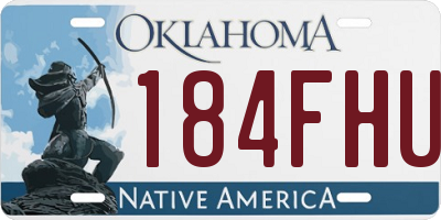 OK license plate 184FHU