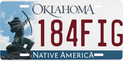 OK license plate 184FIG