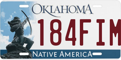 OK license plate 184FIM