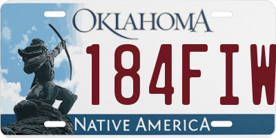 OK license plate 184FIW