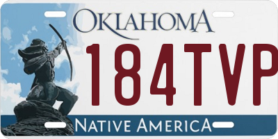 OK license plate 184TVP