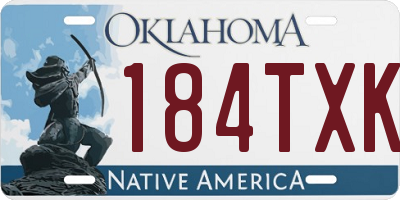 OK license plate 184TXK