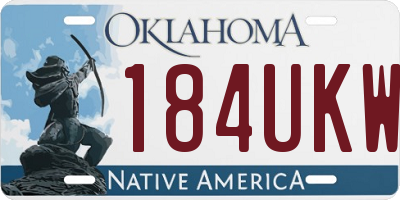 OK license plate 184UKW