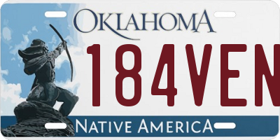 OK license plate 184VEN