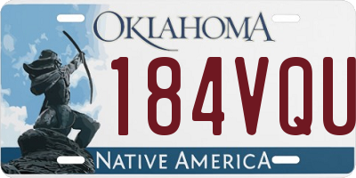 OK license plate 184VQU
