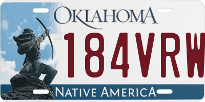 OK license plate 184VRW