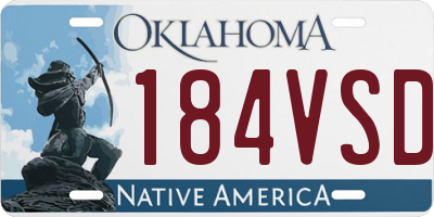 OK license plate 184VSD