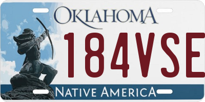 OK license plate 184VSE