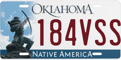 OK license plate 184VSS