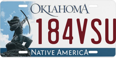 OK license plate 184VSU