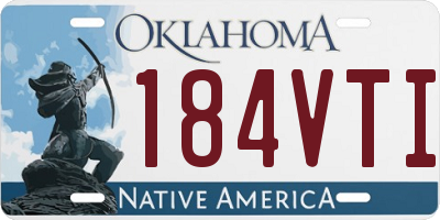 OK license plate 184VTI