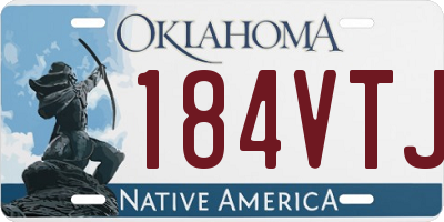 OK license plate 184VTJ