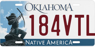OK license plate 184VTL