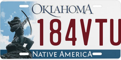 OK license plate 184VTU