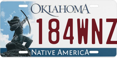 OK license plate 184WNZ