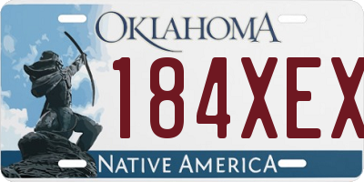 OK license plate 184XEX